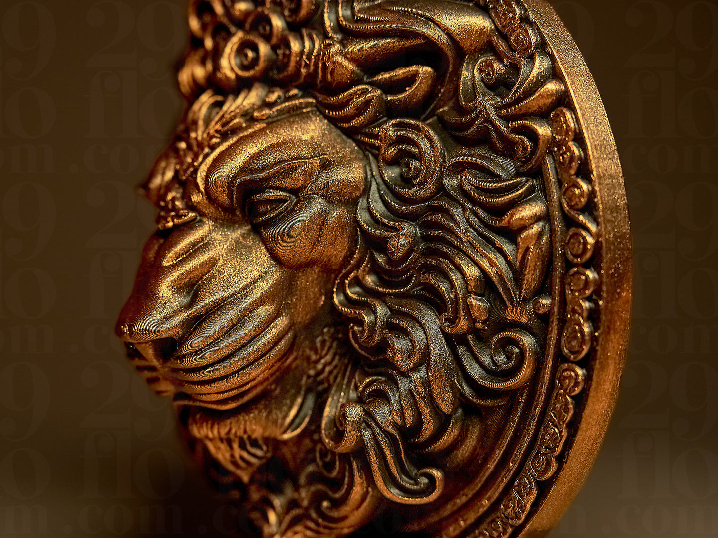 Lew Zodiak Znak Zdobiony, Ręcznie Malowany, Rzeźba, Statuetka, Figurka Dekoracyjna na Prezent