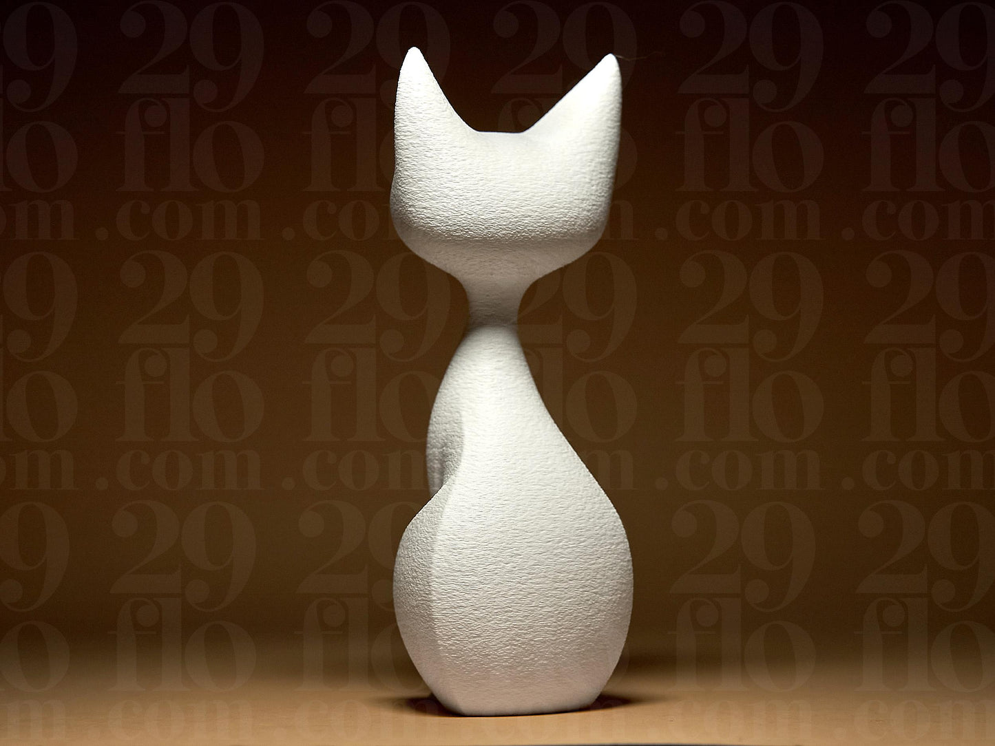 Cat Modern 3D Printed Geometric Figurine Statue Decoration Home Kitten