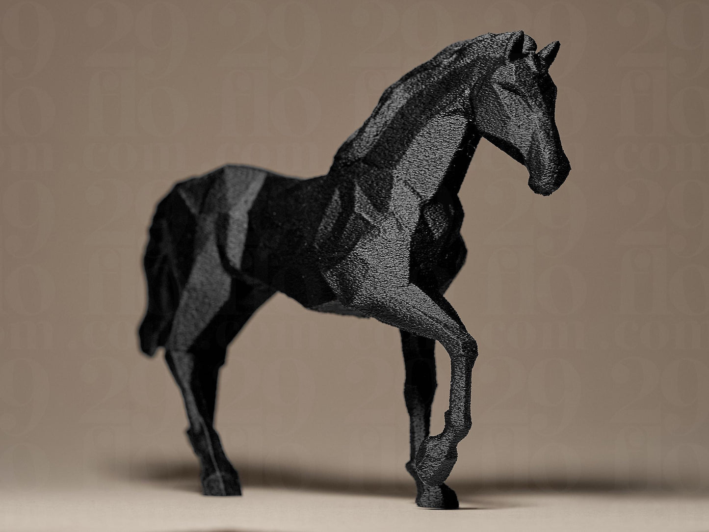 Geometric Horse 3D Printed Sculpture, Statue, Figure, Figurine Home Decoration (hand painted)