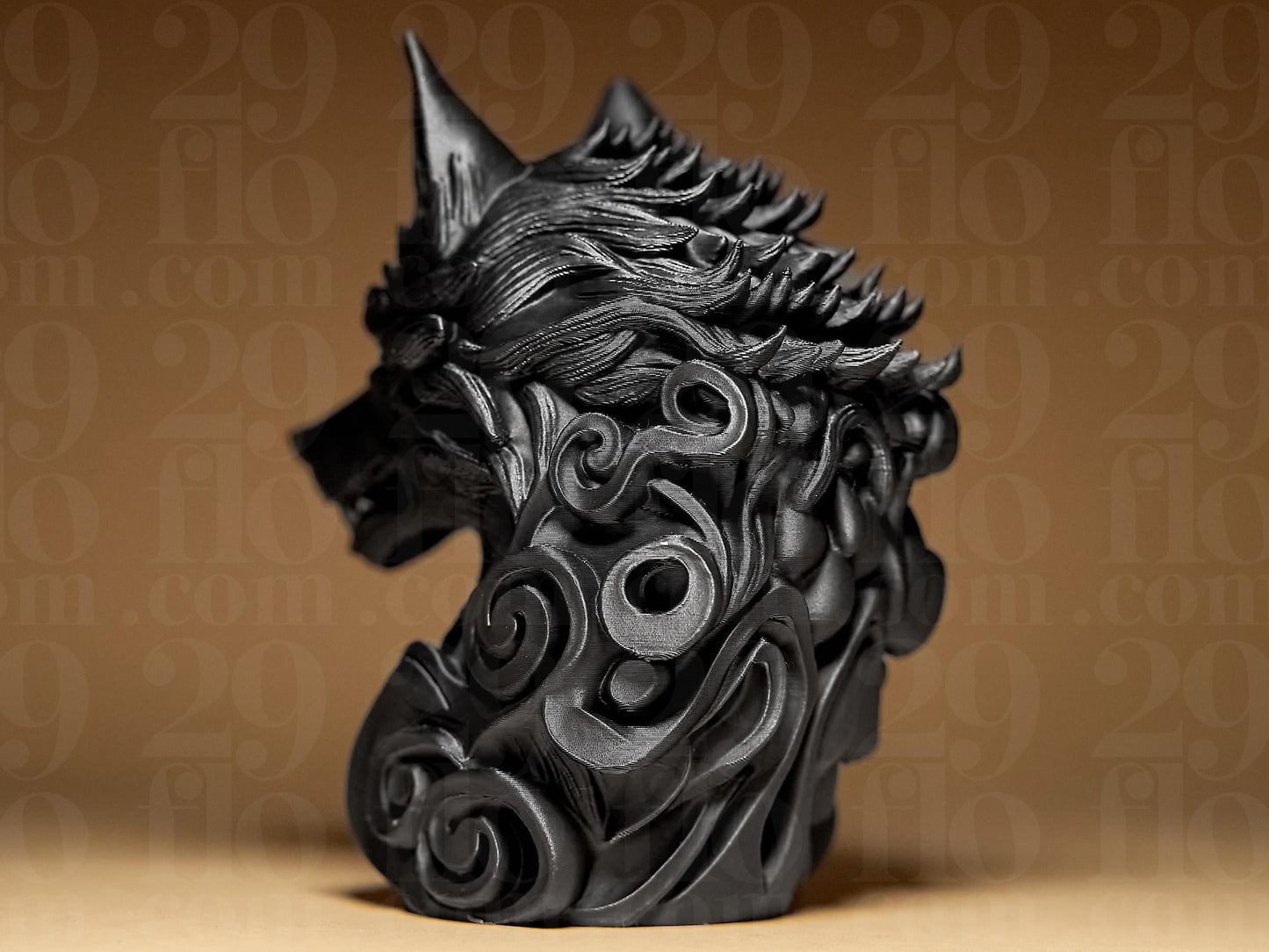 Wolf 3D Printed Sculpture, Statue, Figure, Figurine Home Decoration