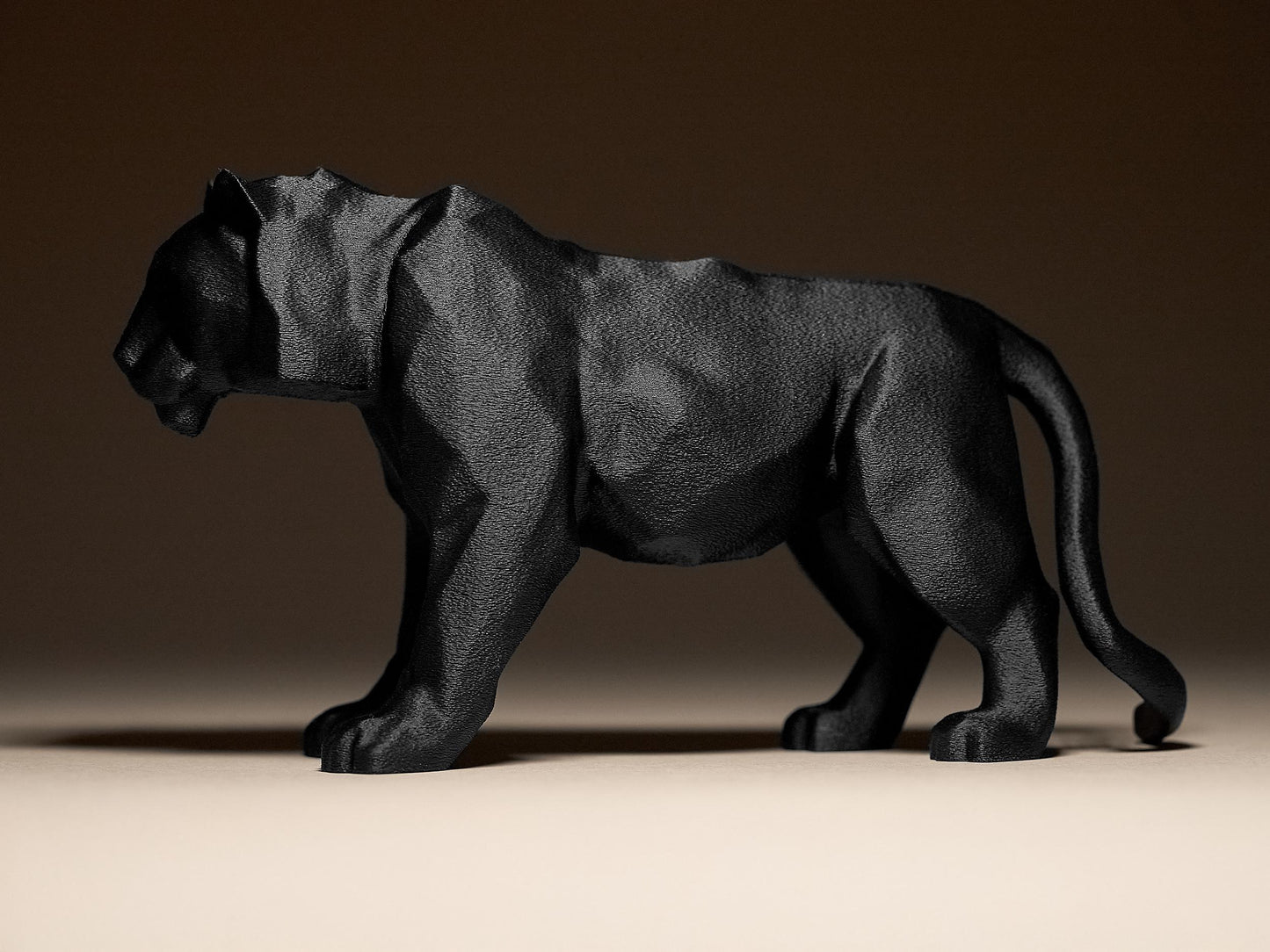 Geometric Tiger 3D Printed Sculpture, Statue, Figure, Figurine Home Decoration