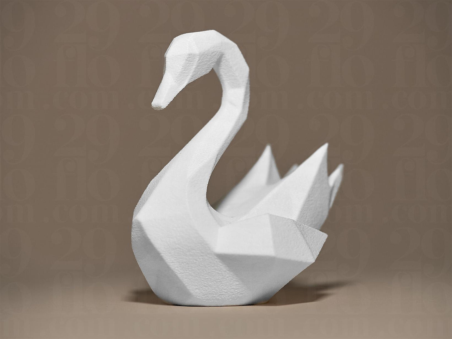 Geometric Swan 3D Printed Sculpture, Statue, Figure, Figurine Home Decoration