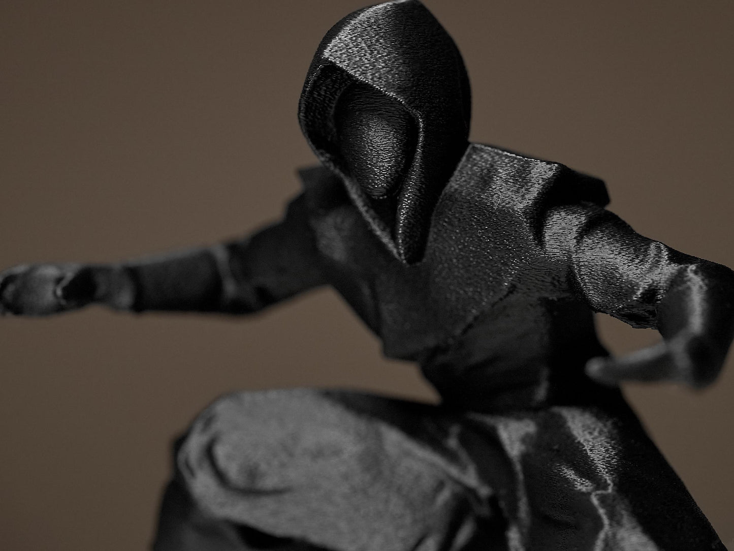 Geometric Shadow Ninja Warrior 3D Printed Sculpture, Statue, Figure, Figurine Home Decoration