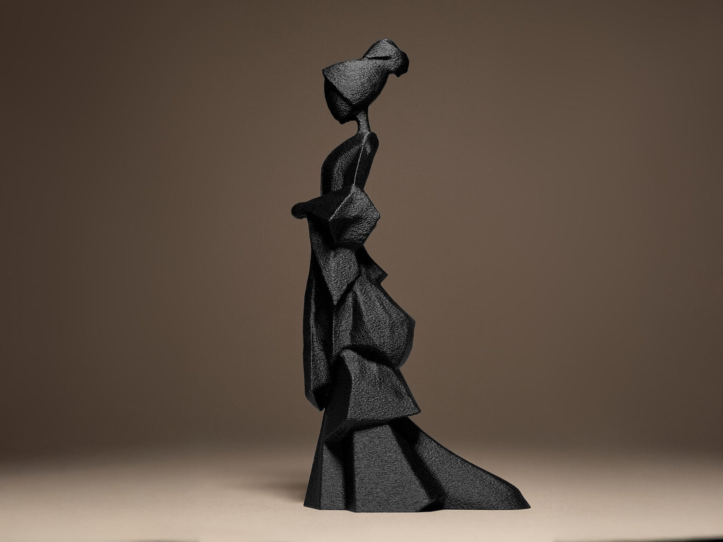 Geometric Geisha Woman Decorative 3D Printed Sculpture, Statue, Figure, Figurine Home Decoration