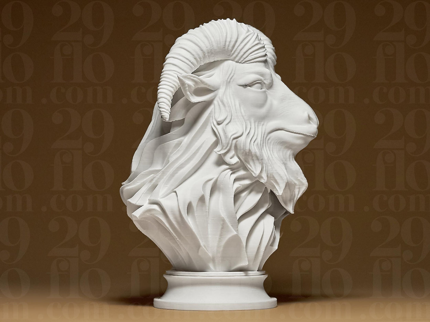 The GOAT Bust Head 3D Printed Sculpture, Zodiac, Statue, Figure, Figurine Home Modern Decoration
