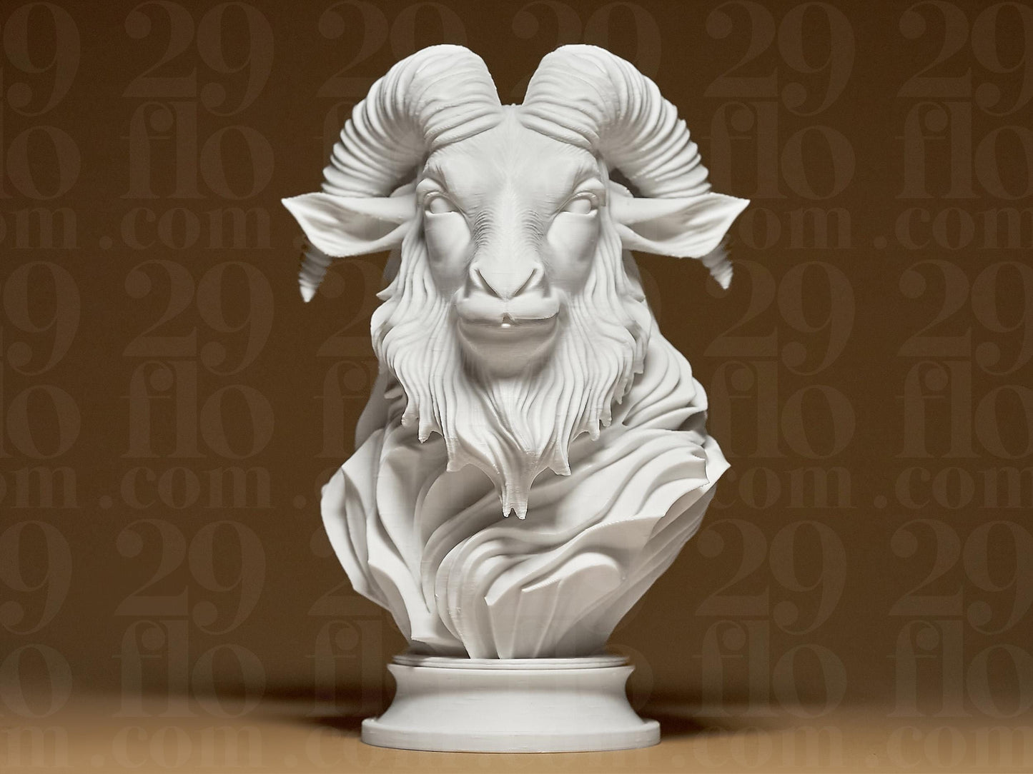 The GOAT Bust Head 3D Printed Sculpture, Zodiac, Statue, Figure, Figurine Home Modern Decoration