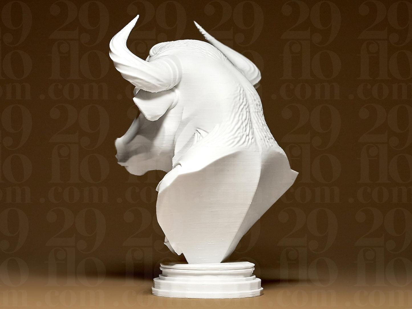 Bull Bust Head 3D Printed Sculpture, Zodiac, Statue, Figure, Figurine Home Modern Decoration