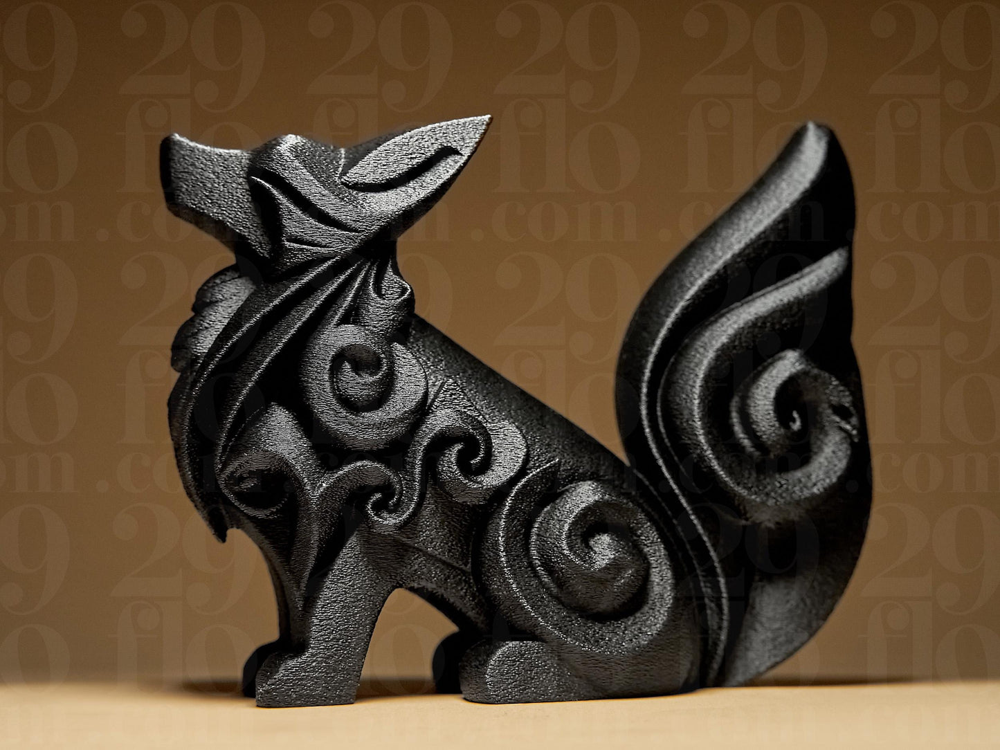 Dog Art Design 3D Printed Statue Figure, Figurine Gift Home Decoration Ornamental Wolf Fox
