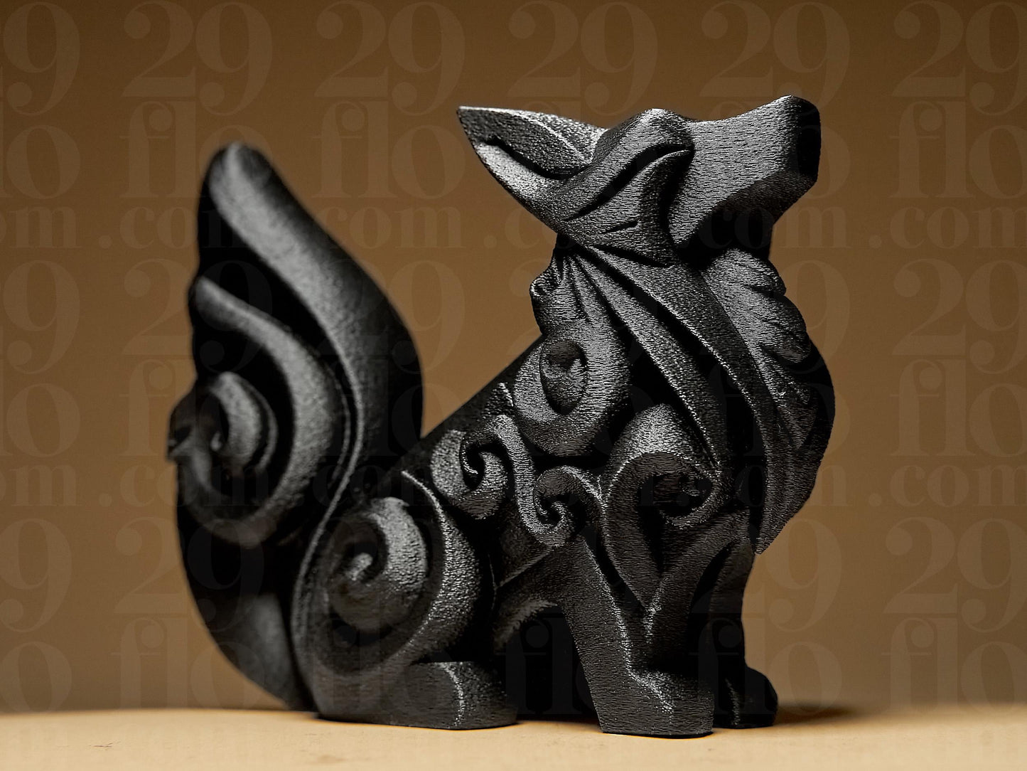 Dog Art Design 3D Printed Statue Figure, Figurine Gift Home Decoration Ornamental Wolf Fox