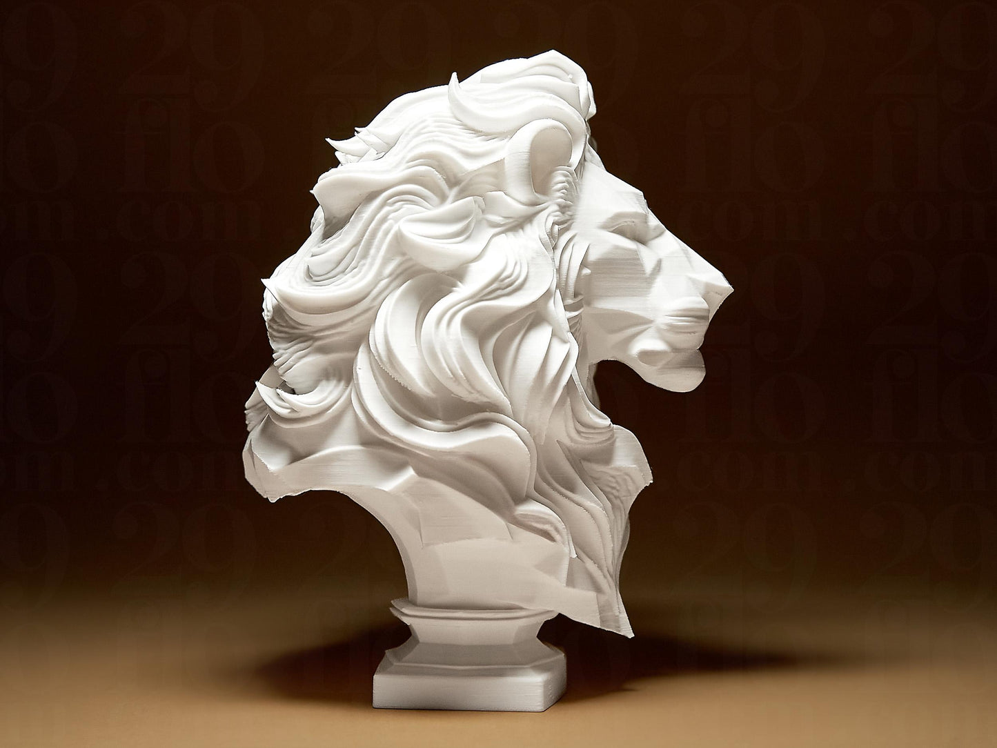 Lion Bust Head 3D Printed Sculpture, Statue, Figure, Figurine Home Modern Decoration