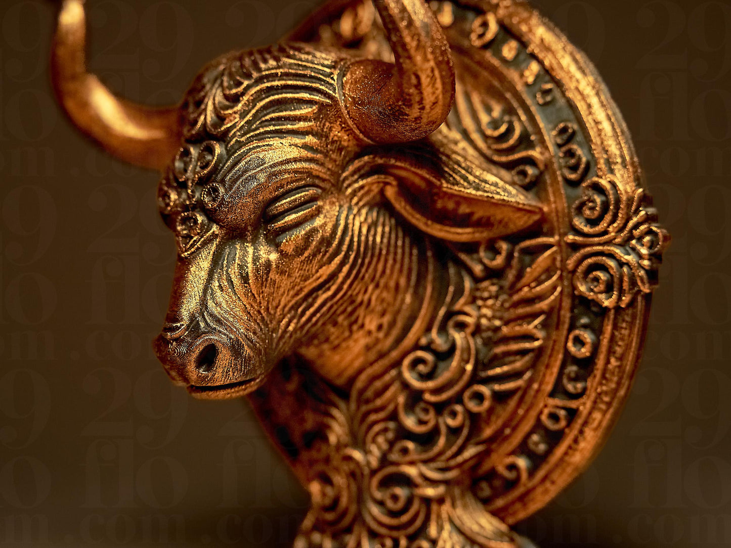 TAURUS - The Bull - ZODIAC 3D Printed Sculpture, Statue, Figure, Figurine Home Decoration (hand painted)