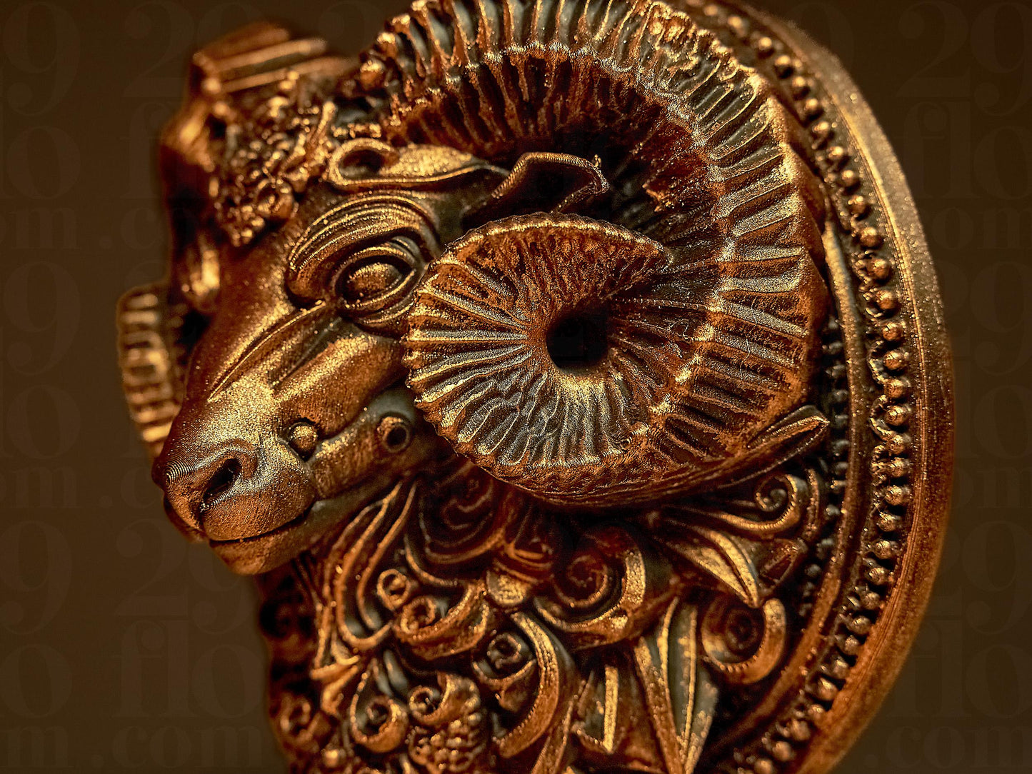 ARIES - The Ram - ZODIAC 3D Printed Sculpture, Statue, Figure, Figurine Home Decoration (hand painted)