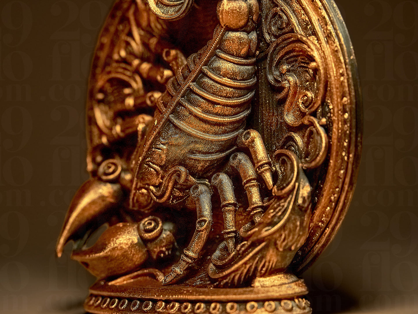 Skorpion Zodiak Znak Zdobiony, Ręcznie Malowany, Rzeźba, Statuetka, Figurka Dekoracyjna na Prezent