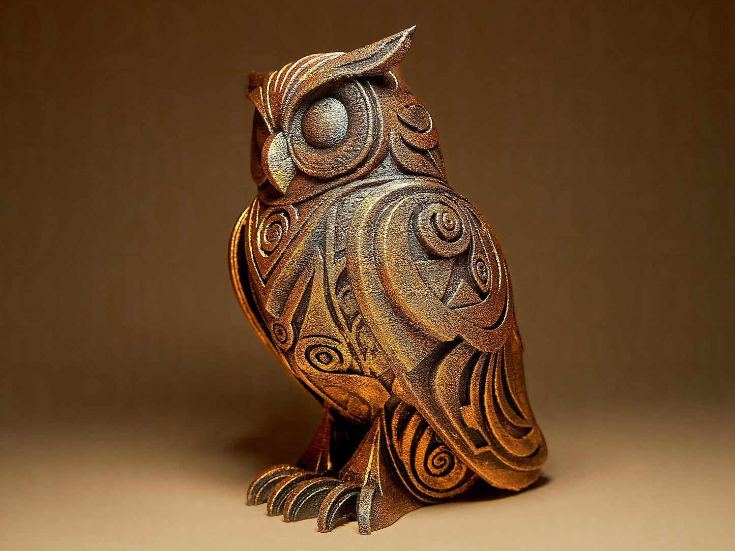 Ornamental OWL 3D Printed Sculpture, Statue, Figure, Figurine Home Decoration (hand painted)