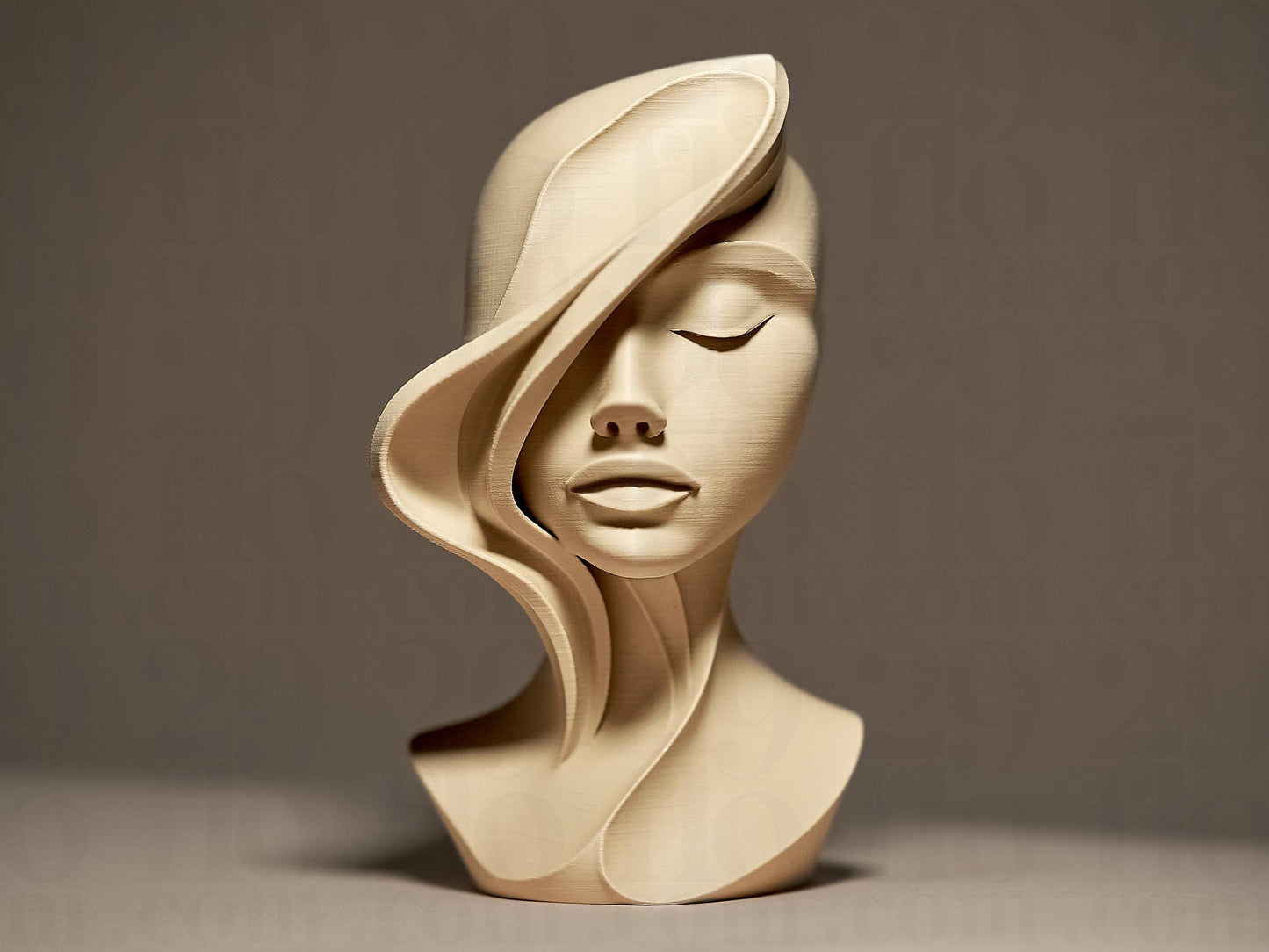 Abstract Woman Face 3D Printed Sculpture, Statue, Figure, Figurine Home Decoration