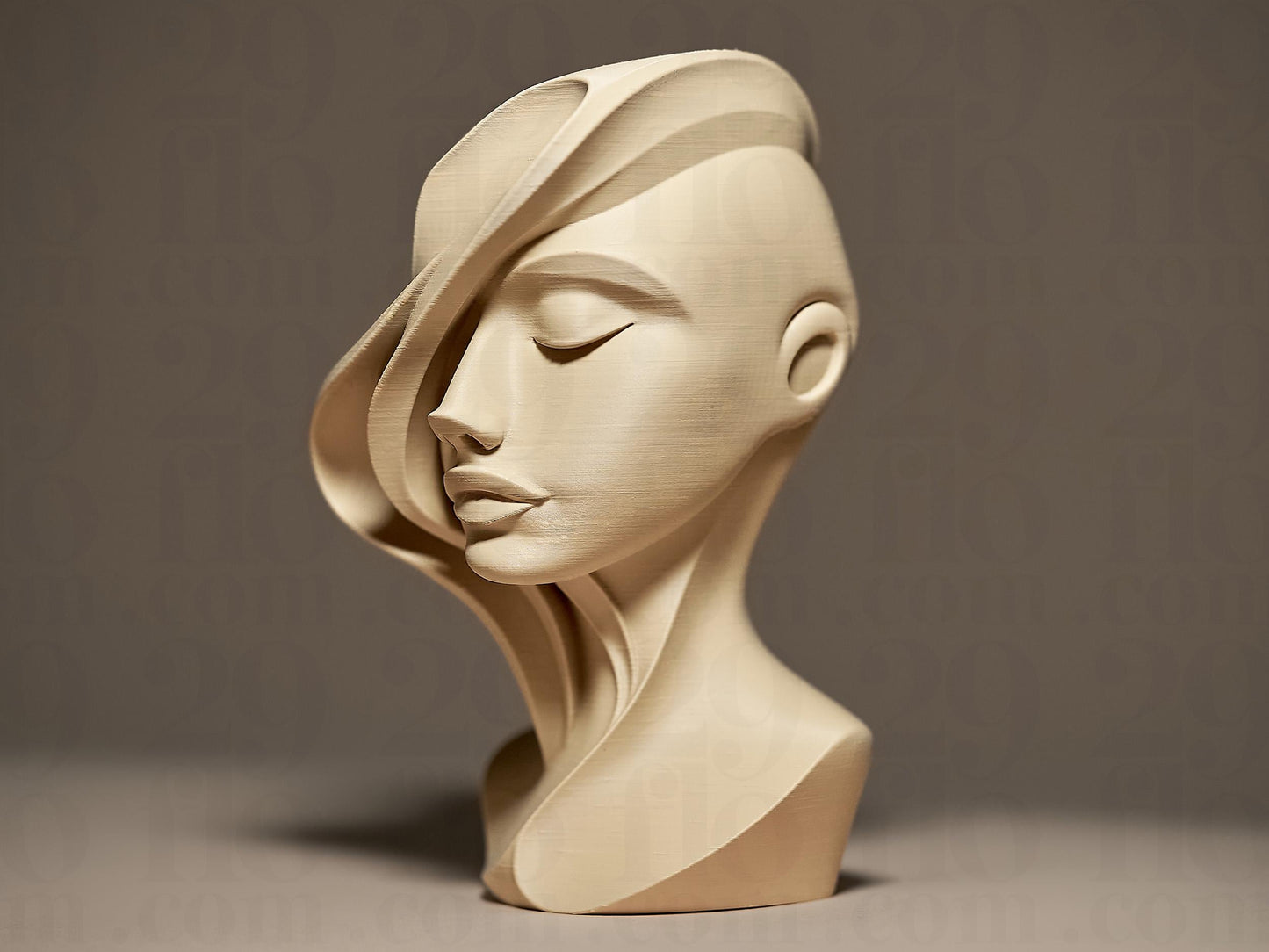 Abstract Woman Face 3D Printed Sculpture, Statue, Figure, Figurine Home Decoration