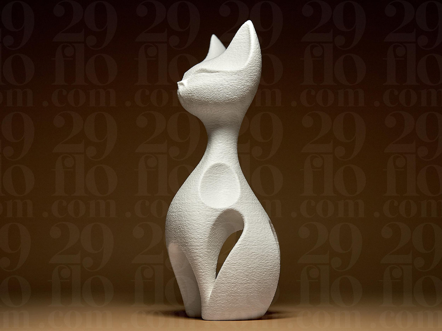 Cat Modern 3D Printed Geometric Figurine Statue Decoration Home Kitten