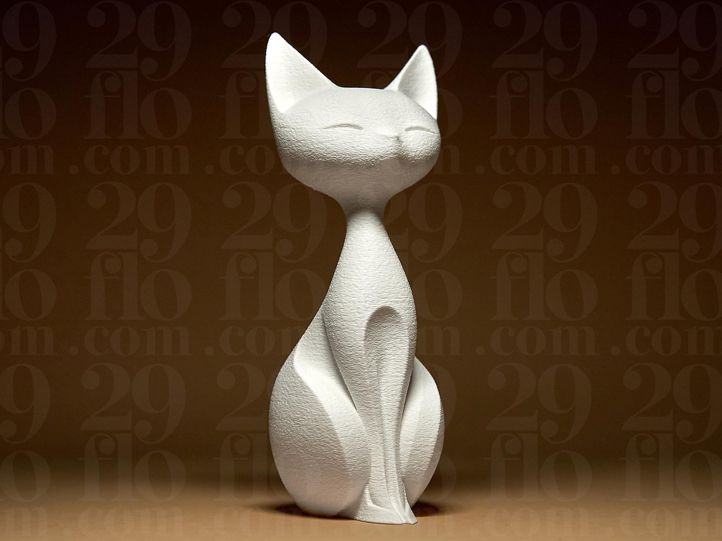 Cat Modern 3D Printed Geometric Figurine Statue Decoration Home Kitten