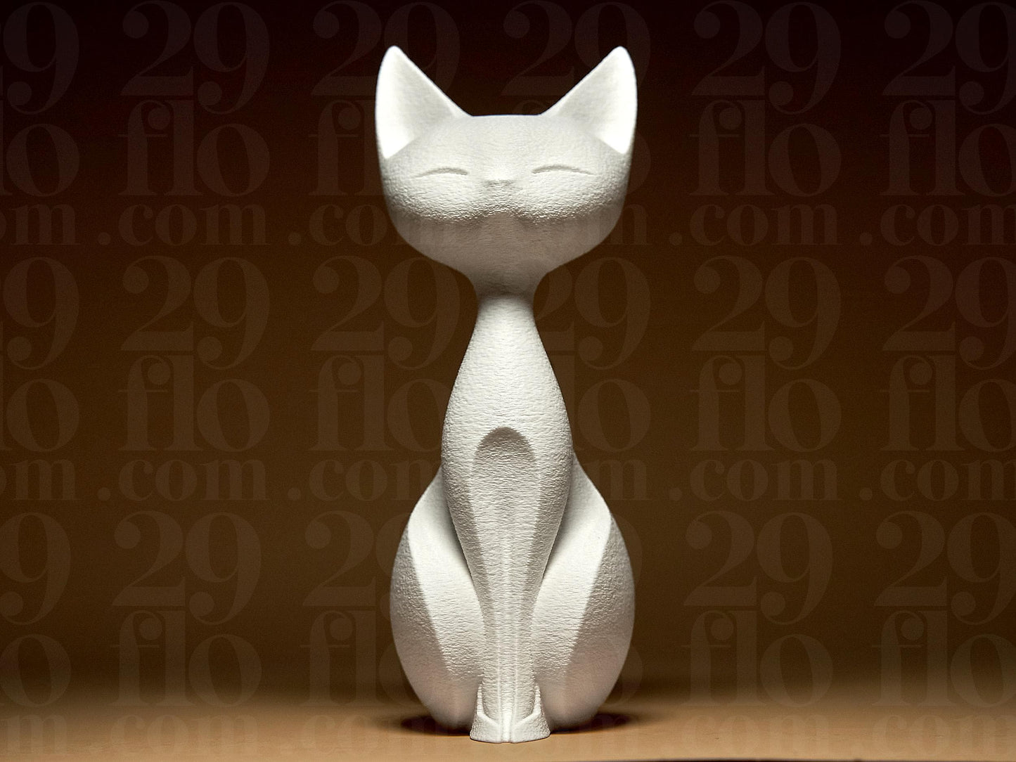 Cat Modern 3D Printed Geometric Figurine Statue Decoration Home Kitten