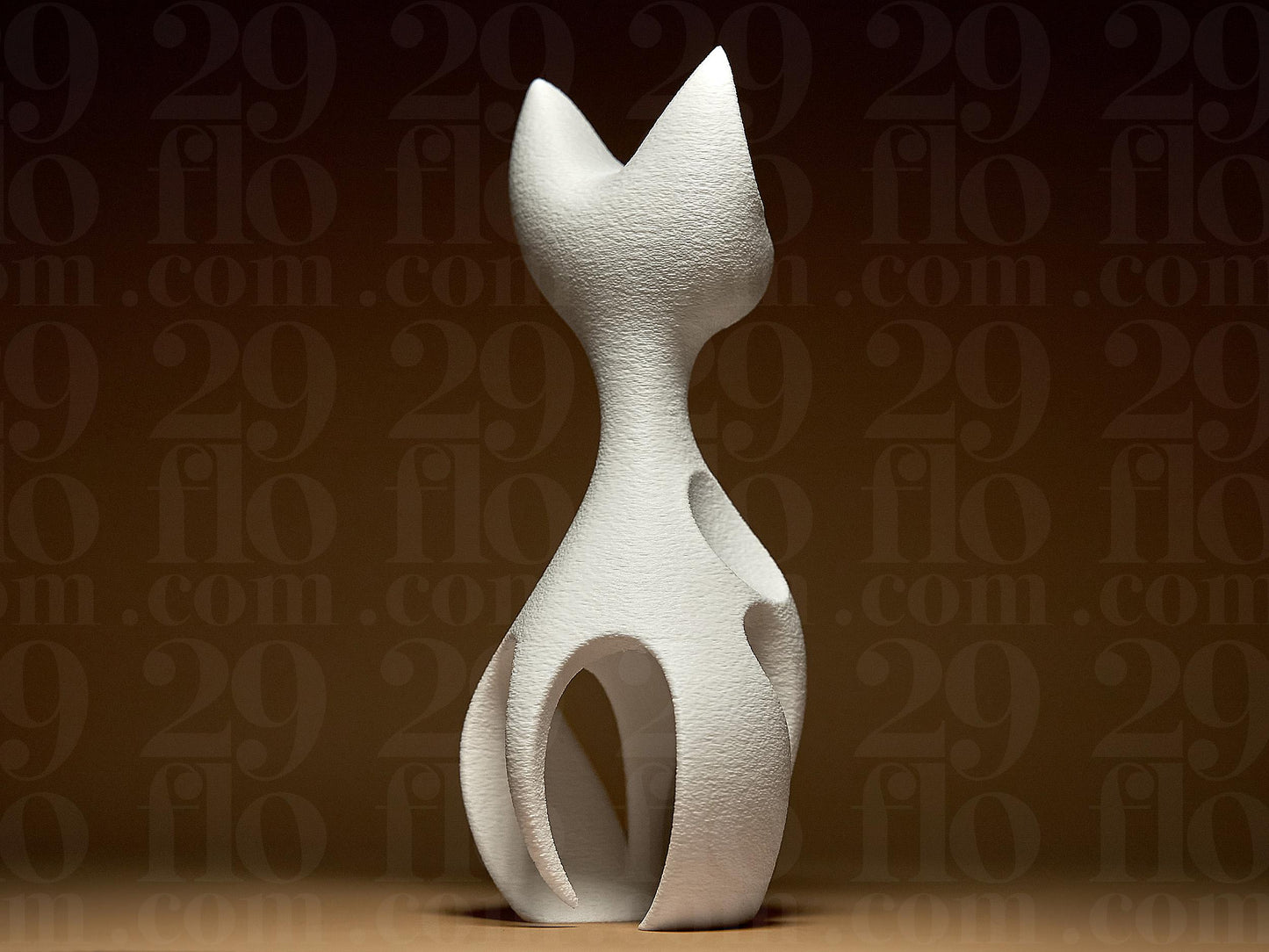 Cat Modern 3D Printed Geometric Figurine Statue Decoration Home Kitten