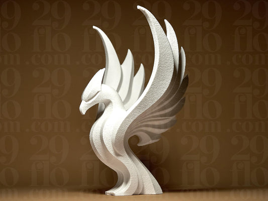 Phoenix 3D Printed Geometric Figurine Statue Decoration Home Bird