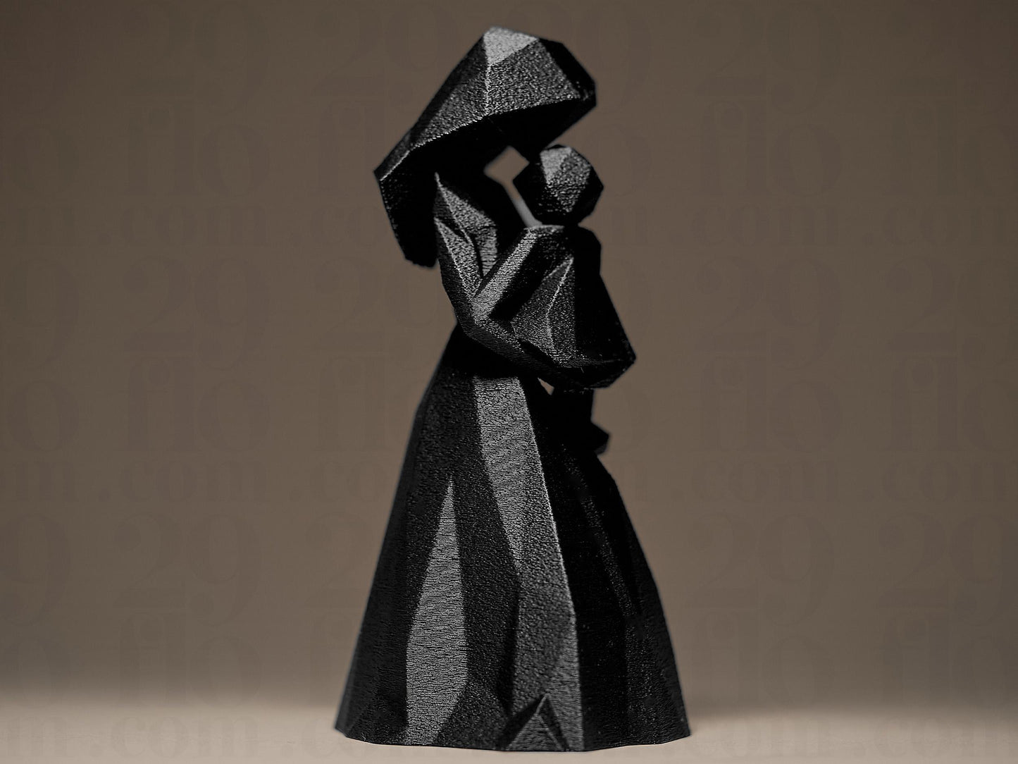 Mother holding a Child Geometric 3D Printed Sculpture, Statue, Figure, Figurine Home Decoration