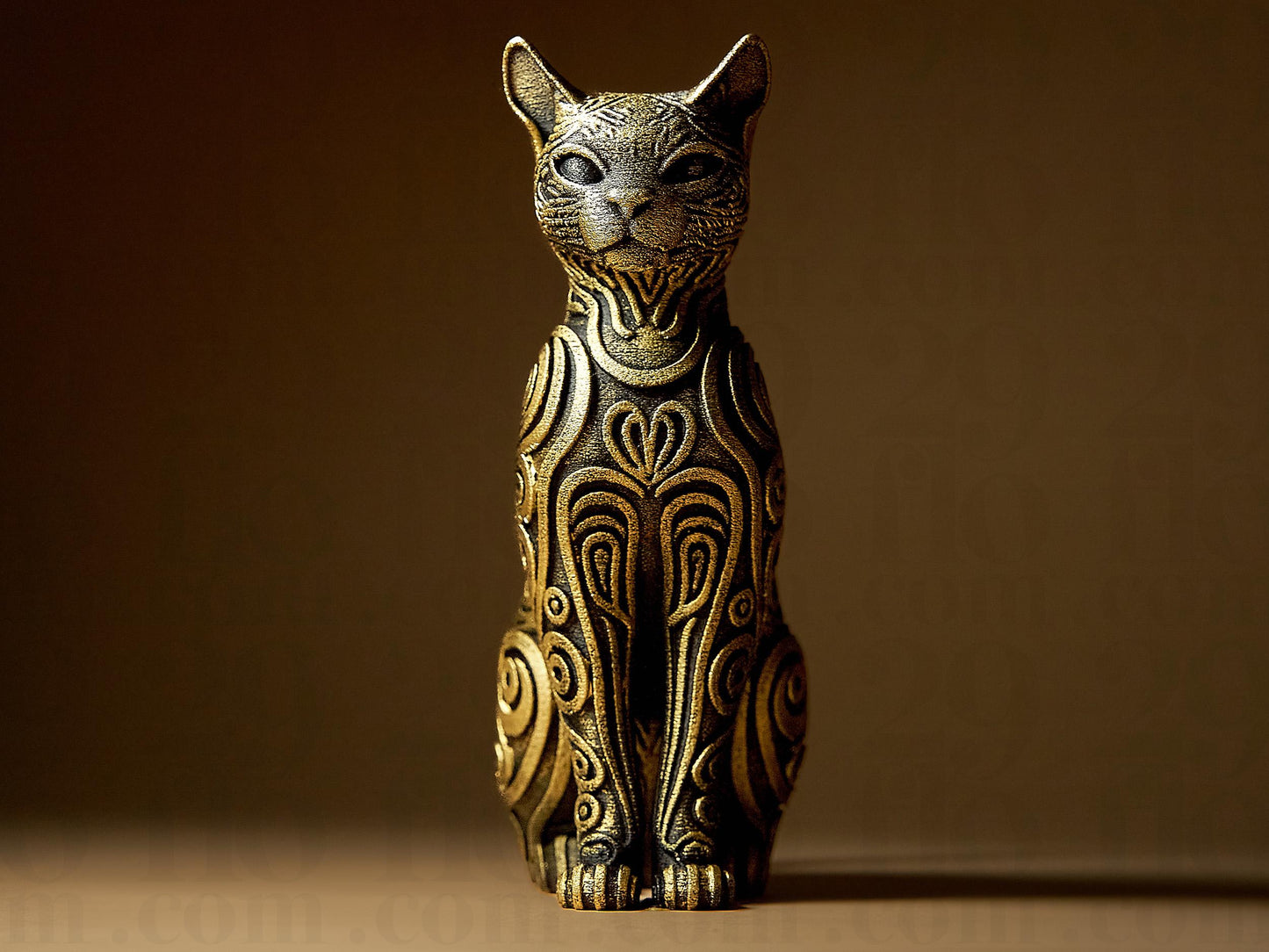 Ornamental CAT 3D Printed Sculpture, Statue, Figure, Figurine Home Decoration (hand painted)