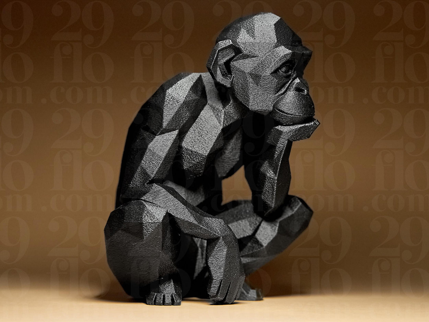 Monkey 3D Printed Geometric Figurine Decoration Home