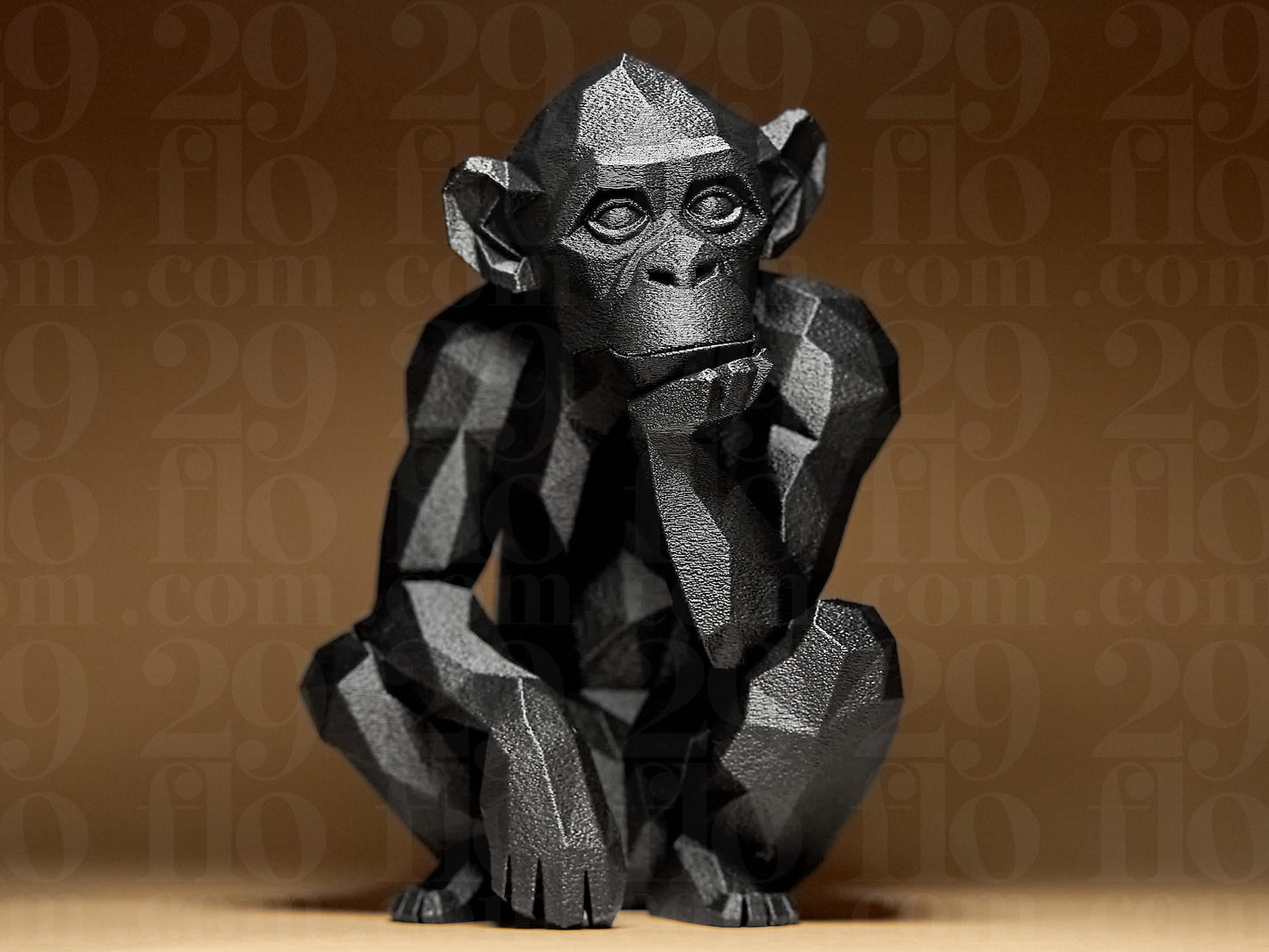 Monkey 3D Printed Geometric Figurine Decoration Home