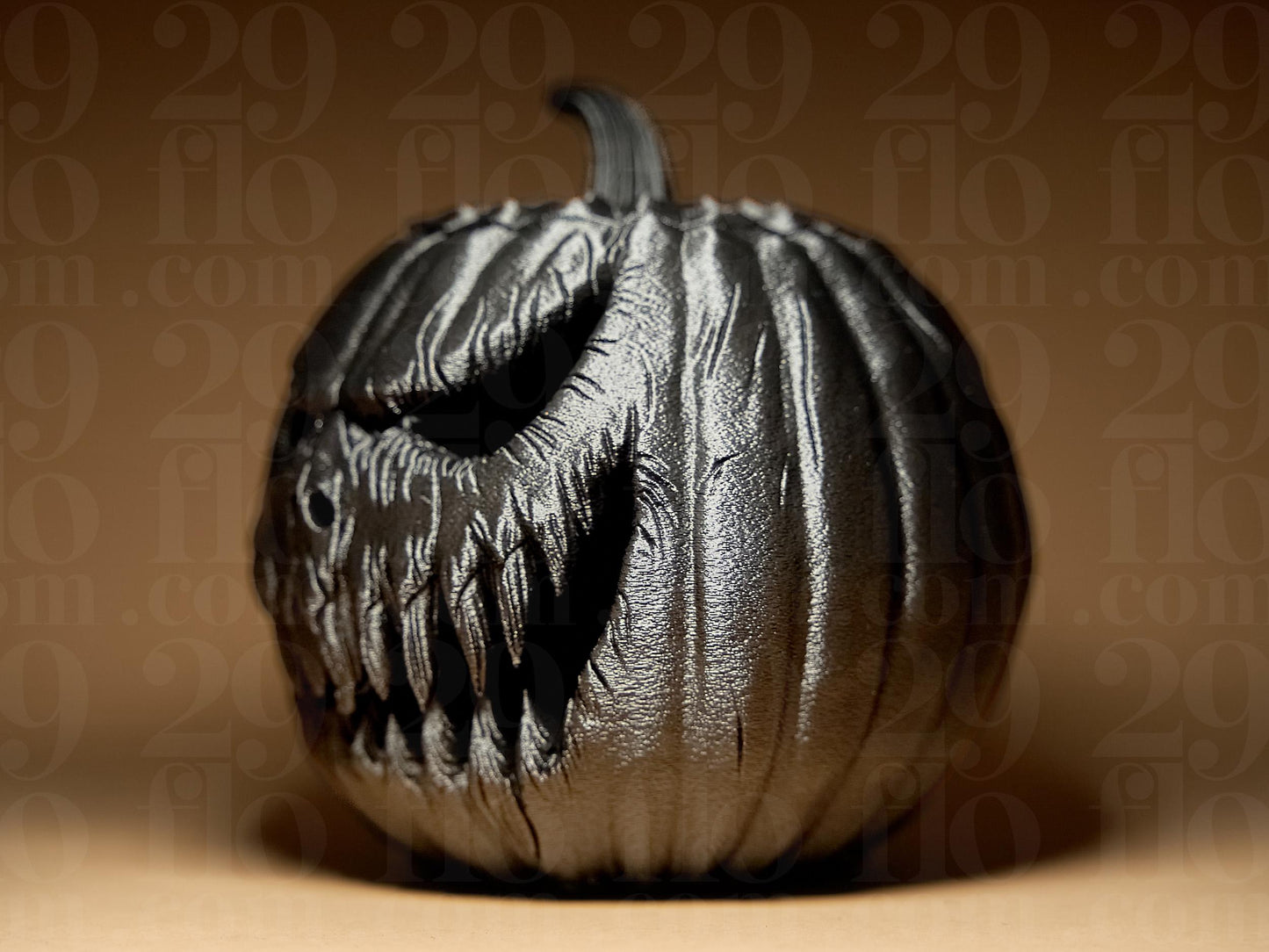 Jack-o-Lantern Scary Pumpkin 3D Printed Figurine Halloween Decoration (lights not included)