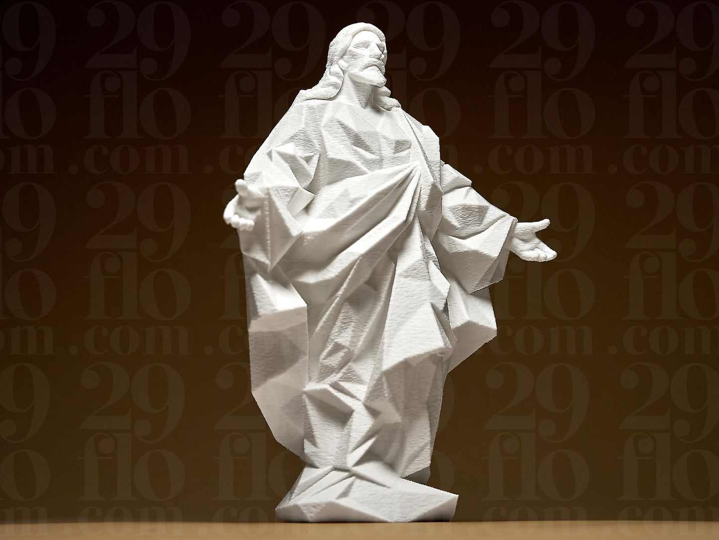 3D Printed Jesus Christ Figurine: Modern Abstract Home Decor