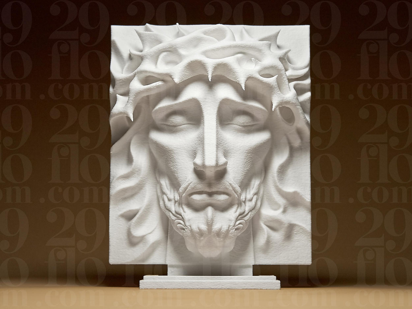 3D Printed Jesus Christ Figurine: Modern Abstract Home Decor