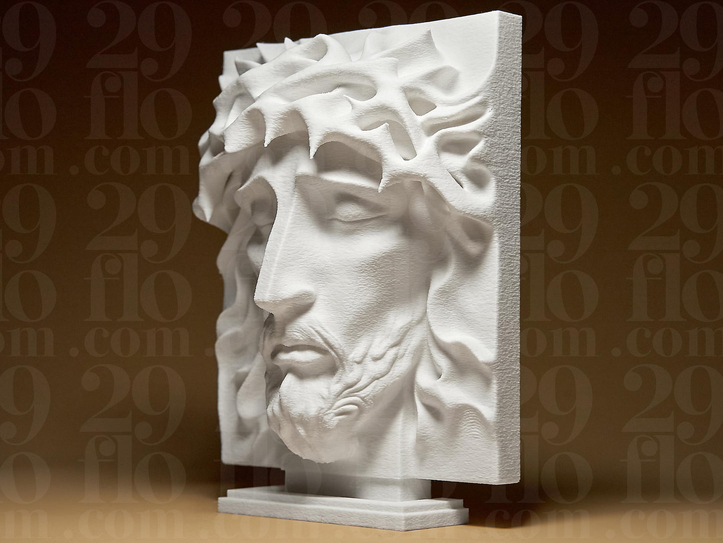 3D Printed Jesus Christ Figurine: Modern Abstract Home Decor