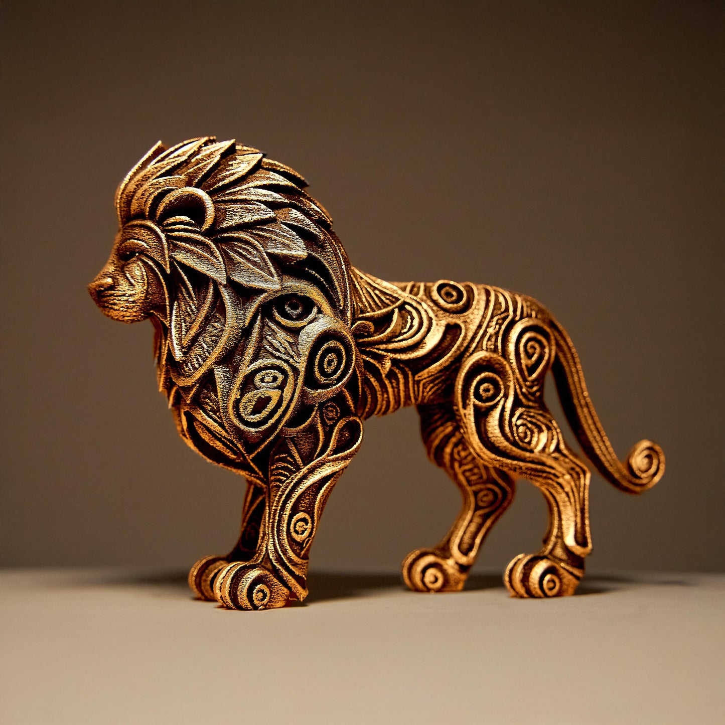 Ornamental LION 3D Printed Sculpture, Statue, Figure, Figurine Home Decoration (hand painted)