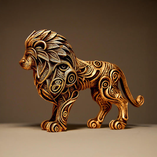 Ornamental LION 3D Printed Sculpture, Statue, Figure, Figurine Home Decoration (hand painted)