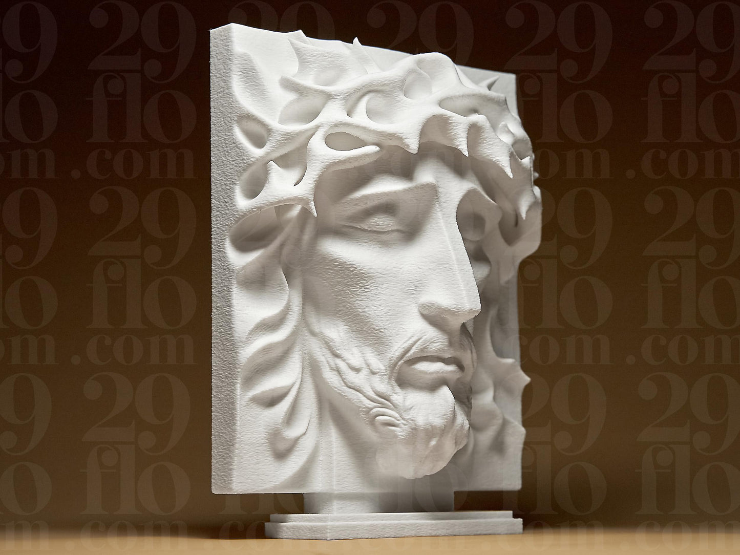 3D Printed Jesus Christ Figurine: Modern Abstract Home Decor