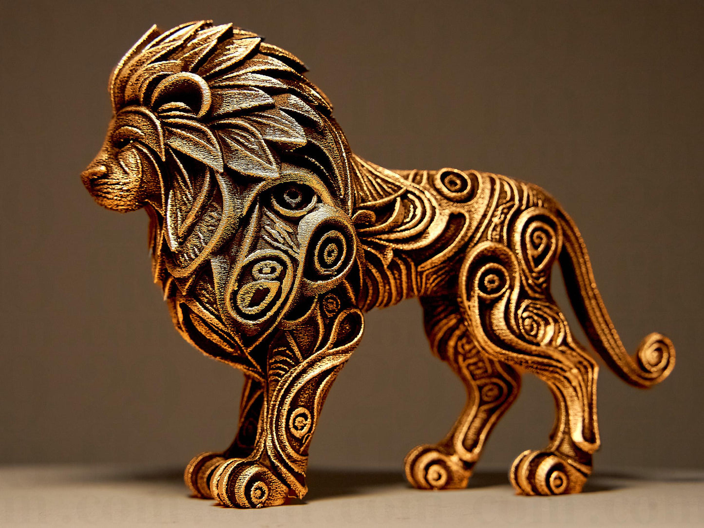 Ornamental LION 3D Printed Sculpture, Statue, Figure, Figurine Home Decoration (hand painted)
