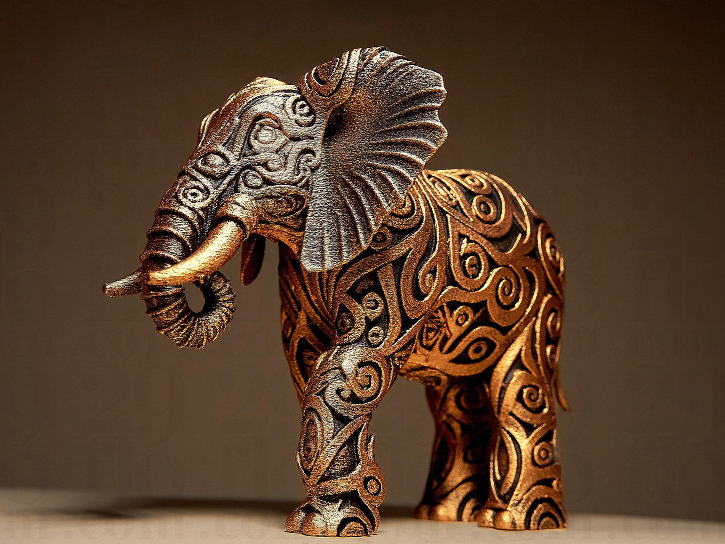 Ornamental ELEPHANT 3D Printed Sculpture, Statue, Figure, Figurine Home Decoration (hand painted)