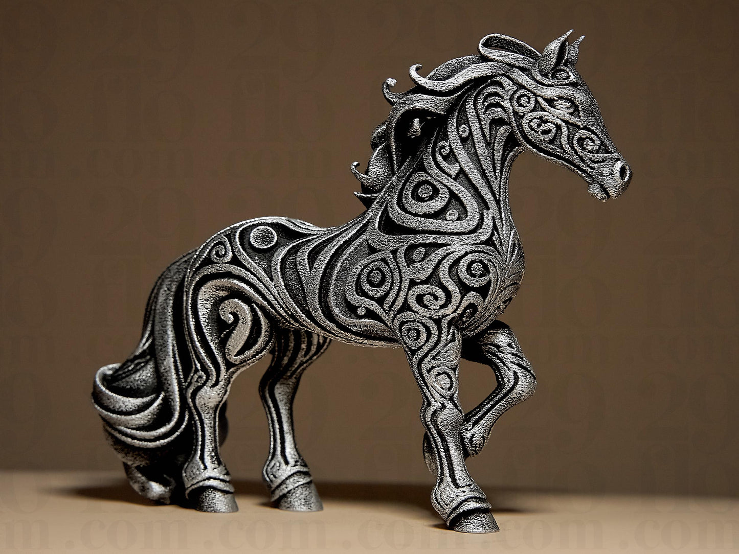 Ornamental HORSE 3D Printed Sculpture, Statue, Figure, Figurine Home Decoration (hand painted)