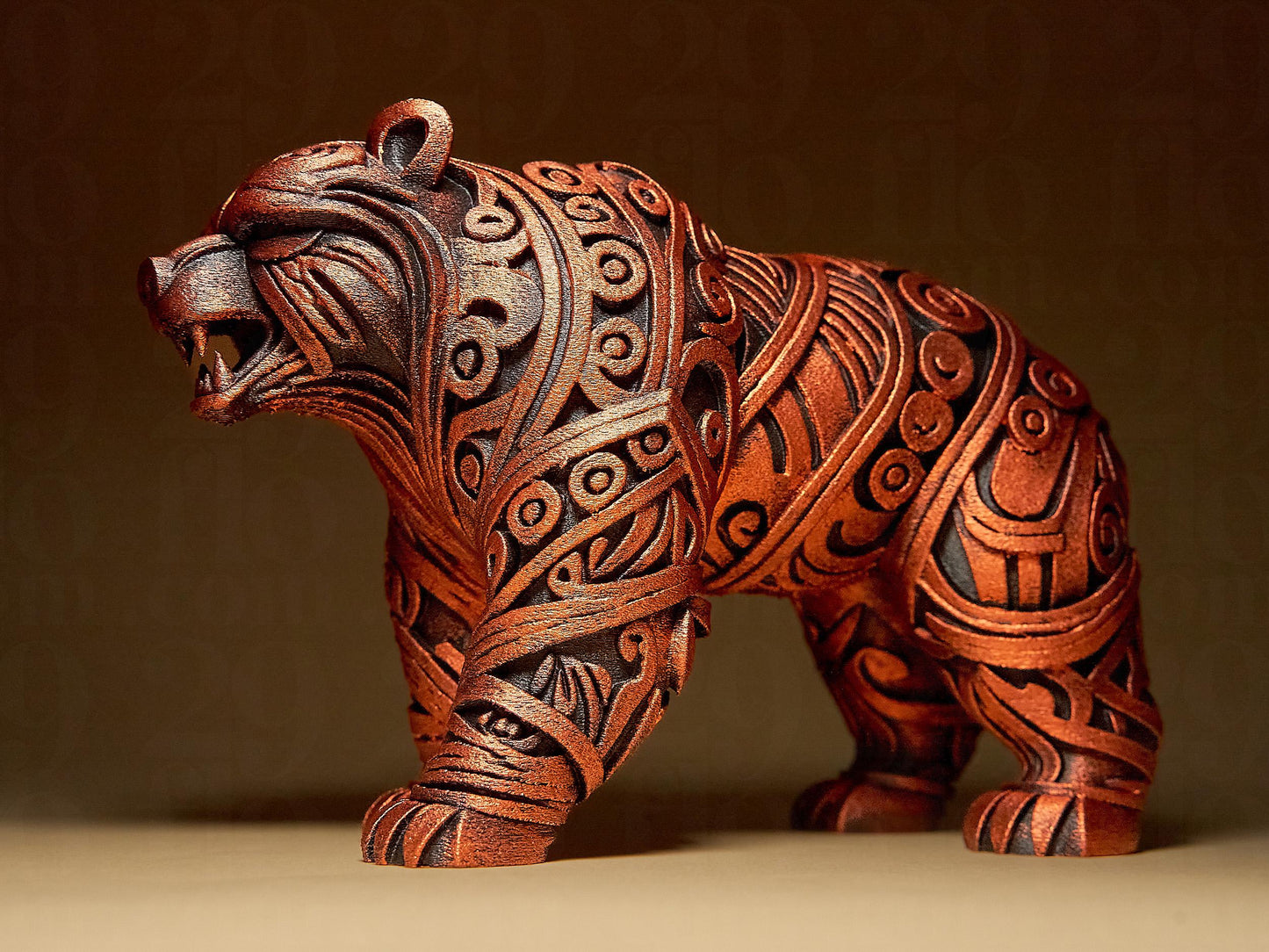 Ornamental BEAR 3D Printed Sculpture, Statue, Figure, Figurine Home Decoration (hand painted)