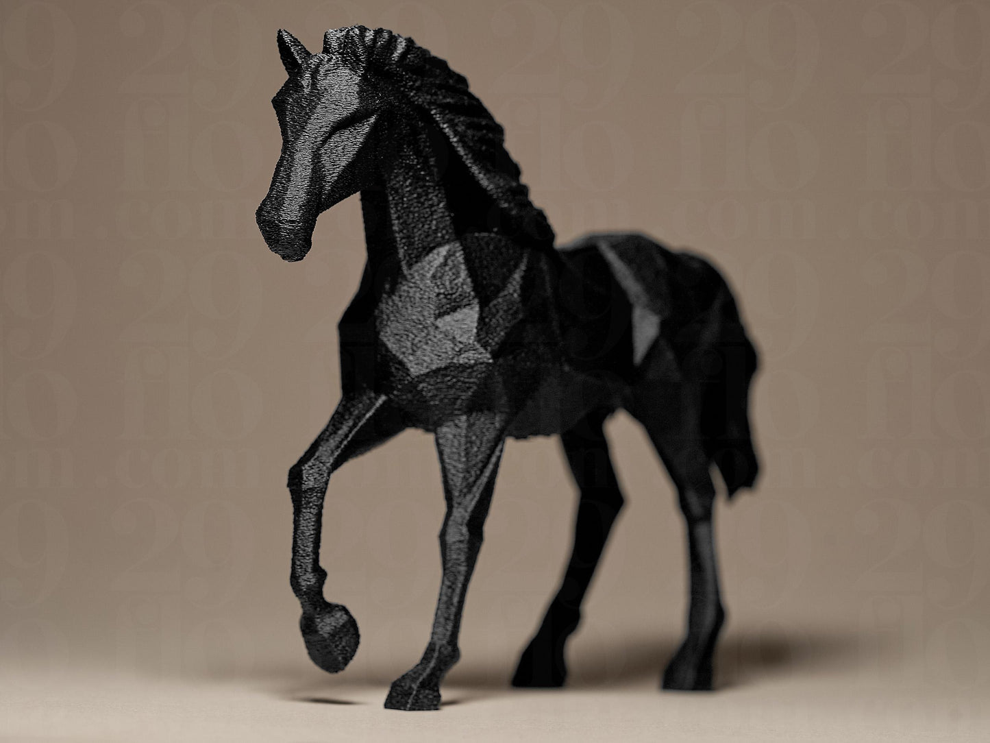 Geometric Horse 3D Printed Sculpture, Statue, Figure, Figurine Home Decoration (hand painted)