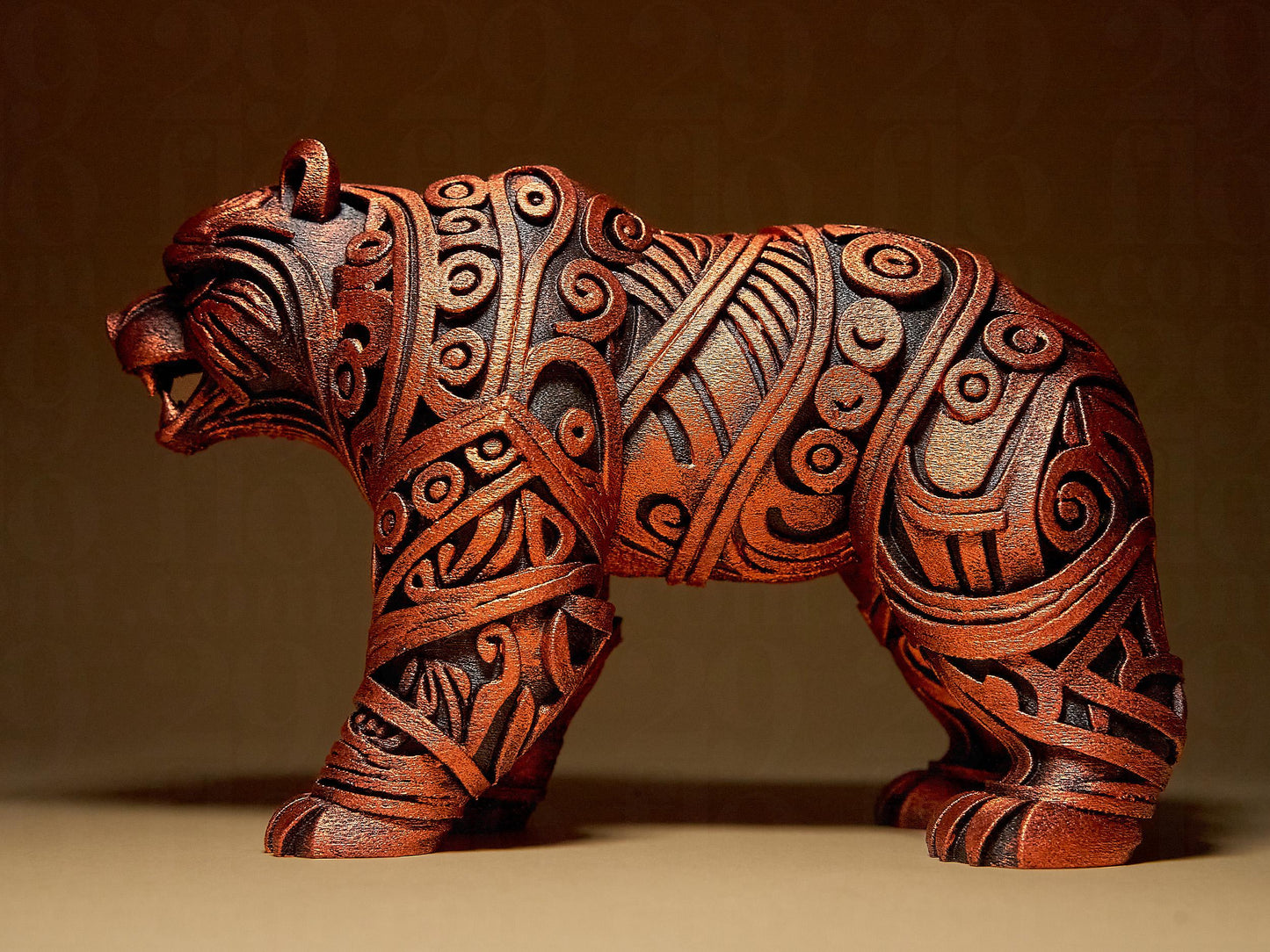 Ornamental BEAR 3D Printed Sculpture, Statue, Figure, Figurine Home Decoration (hand painted)