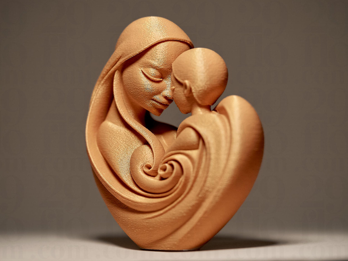 Mother holding a Child 3D Printed Sculpture, Statue, Figure, Figurine Home Decoration