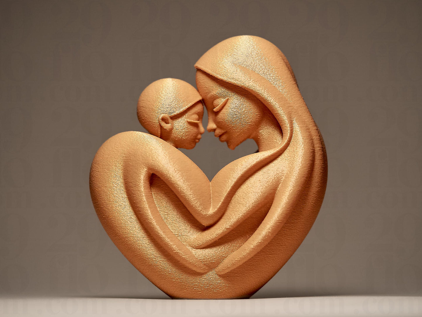 Mother holding a Child 3D Printed Sculpture, Statue, Figure, Figurine Home Decoration
