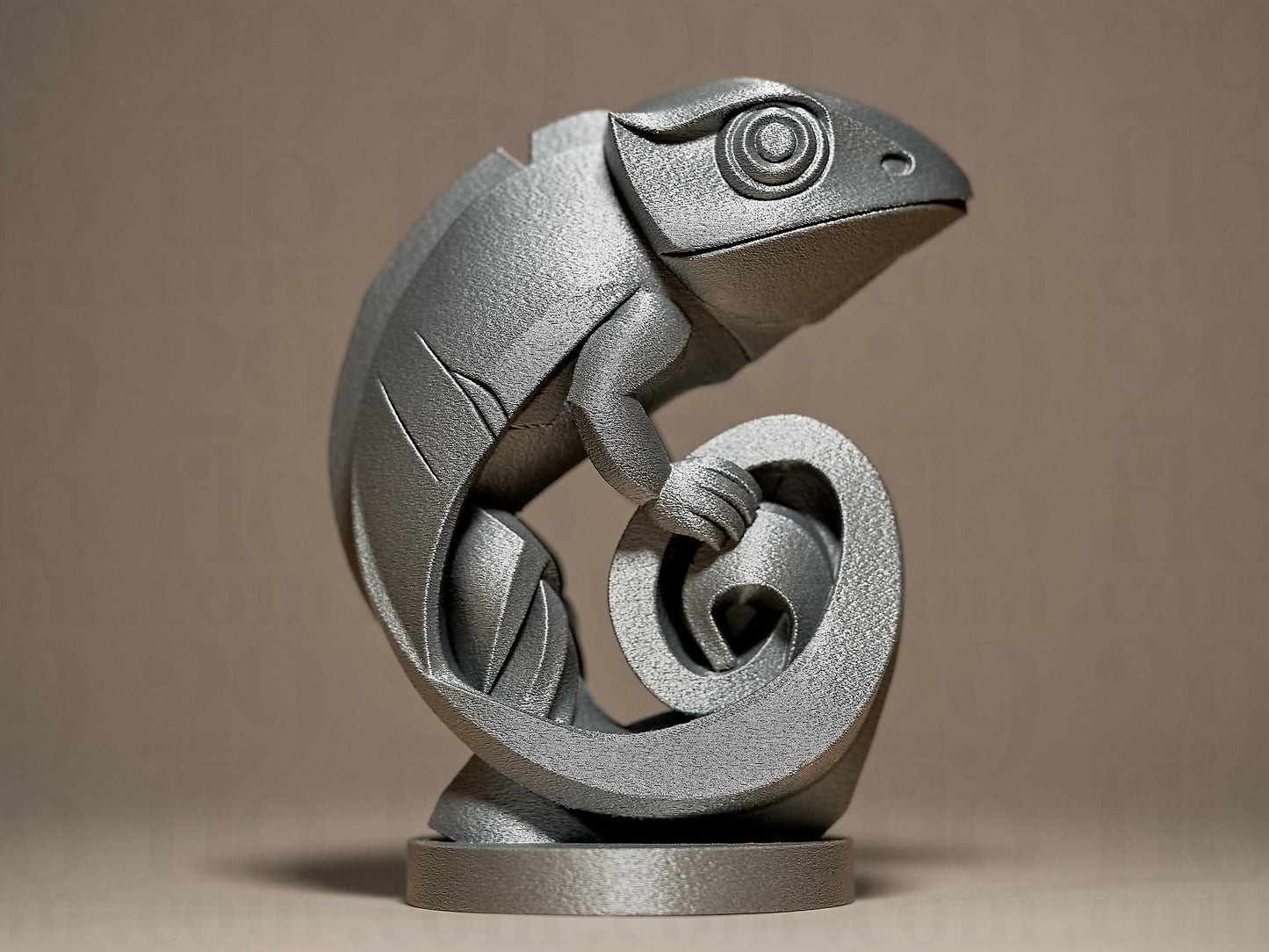 Chameleon Abstract 3D Printed Sculpture, Statue, Figure, Figurine Home Decoration