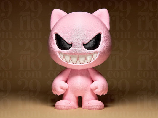 3D Printed Evil Kitten Figurine Halloween Decoration