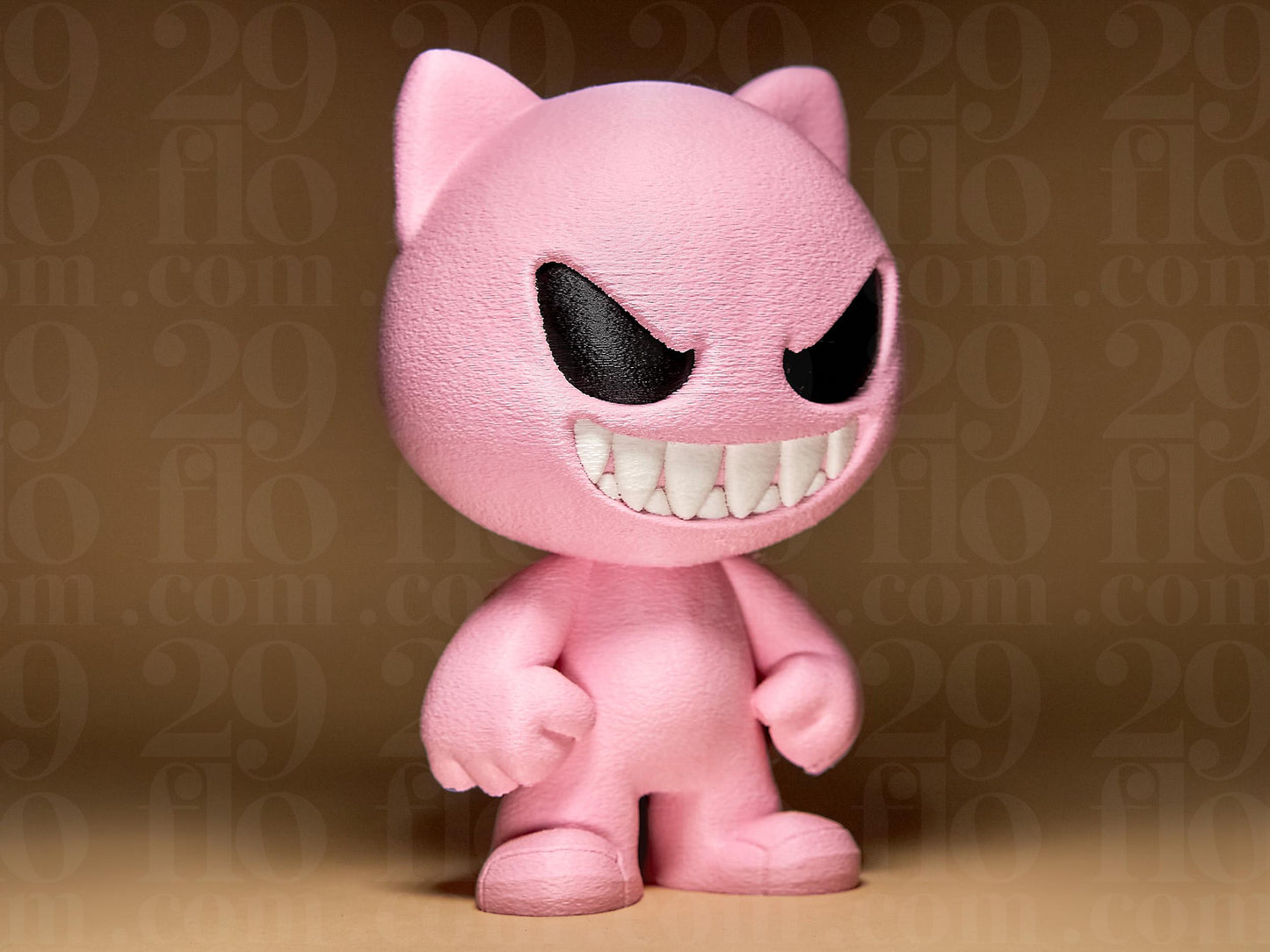 3D Printed Evil Kitten Figurine Halloween Decoration