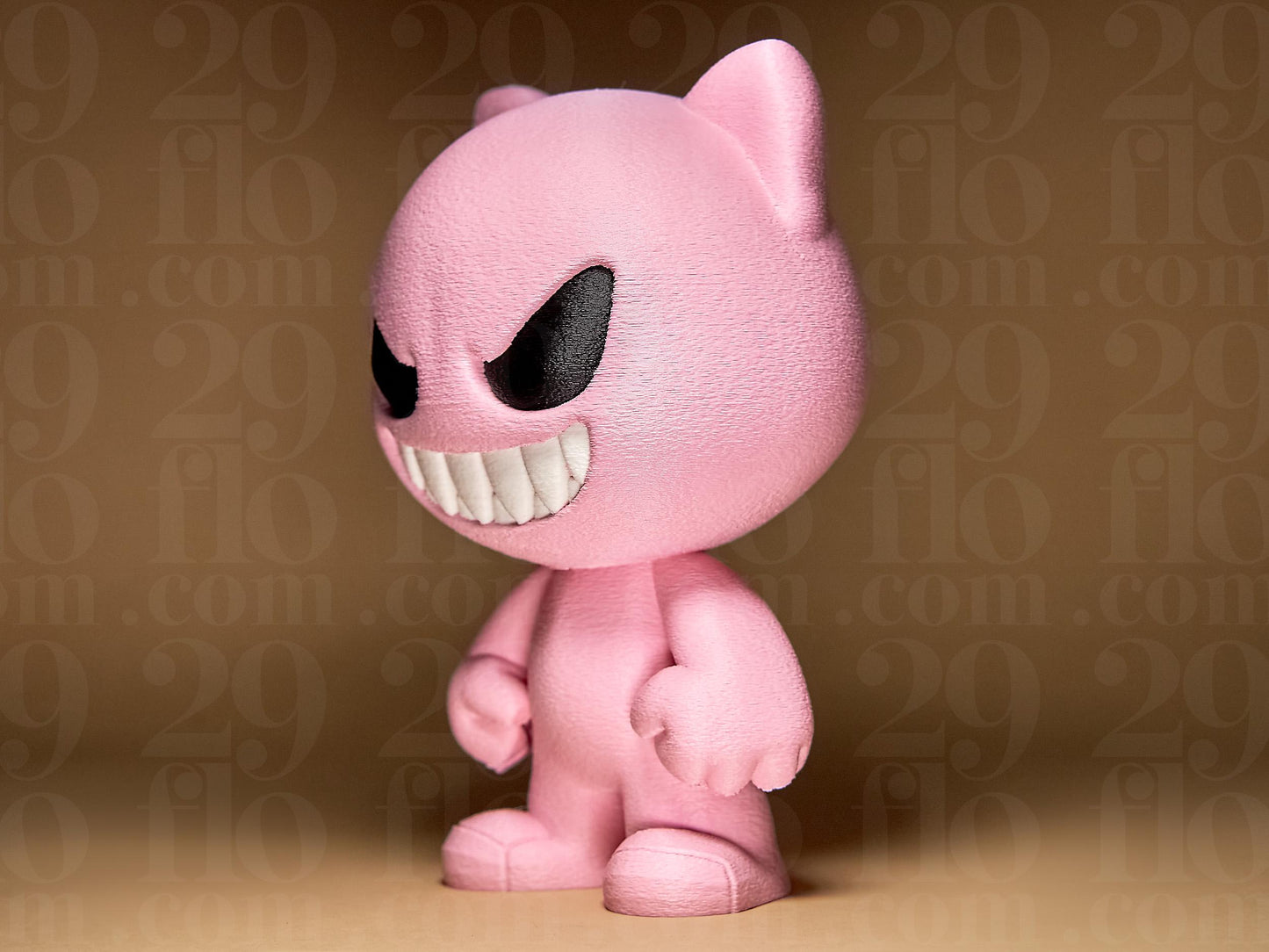 3D Printed Evil Kitten Figurine Halloween Decoration