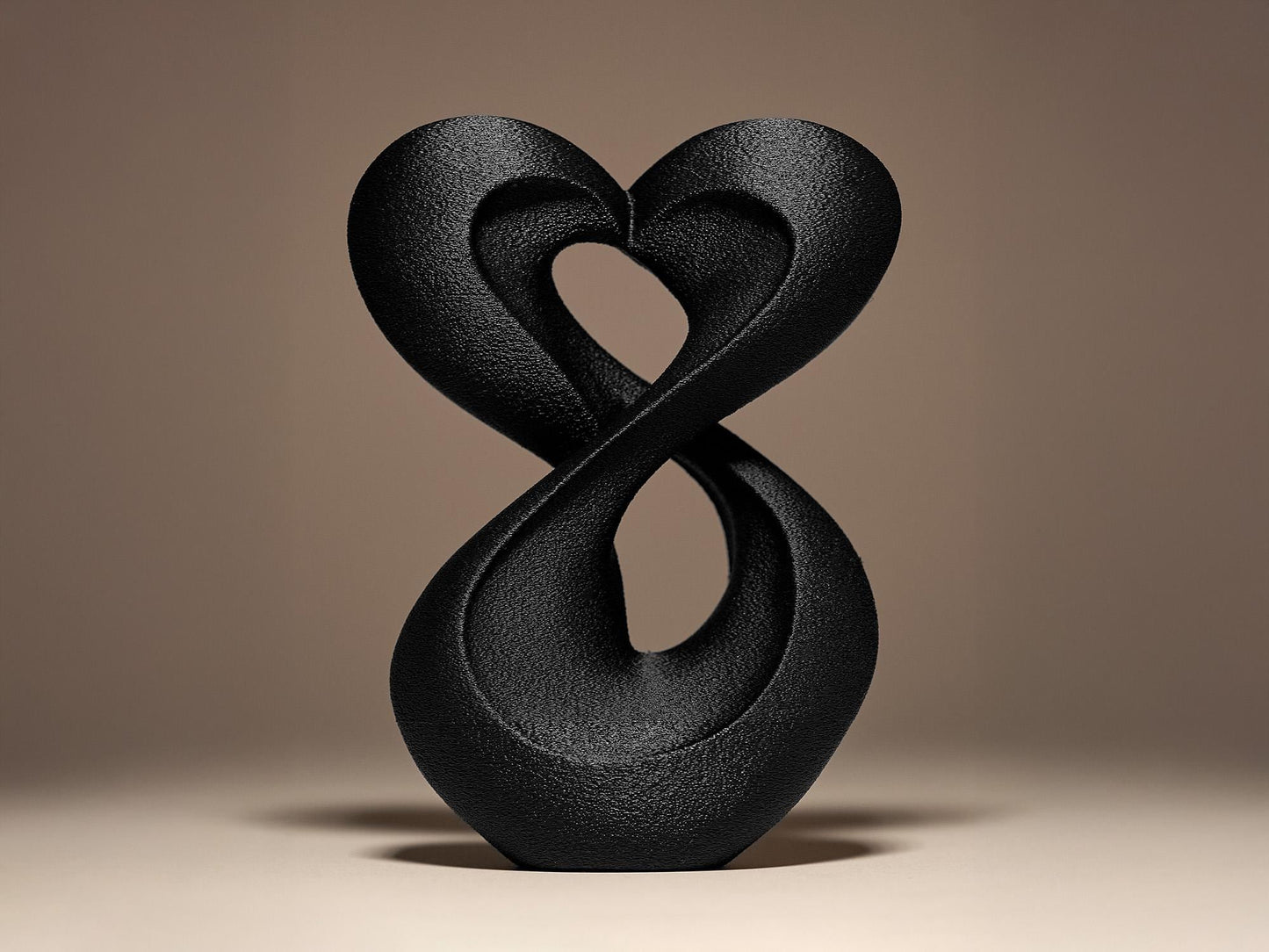 Abstract Love Heart Shaped 3D Printed Sculpture, Statue, Figure, Figurine Home Decoration
