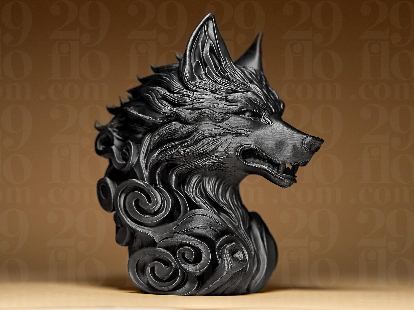 Wolf 3D Printed Sculpture, Statue, Figure, Figurine Home Decoration